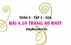 Bài 4.19 trang 80 Toán 9 tập 1 Kết nối tri thức